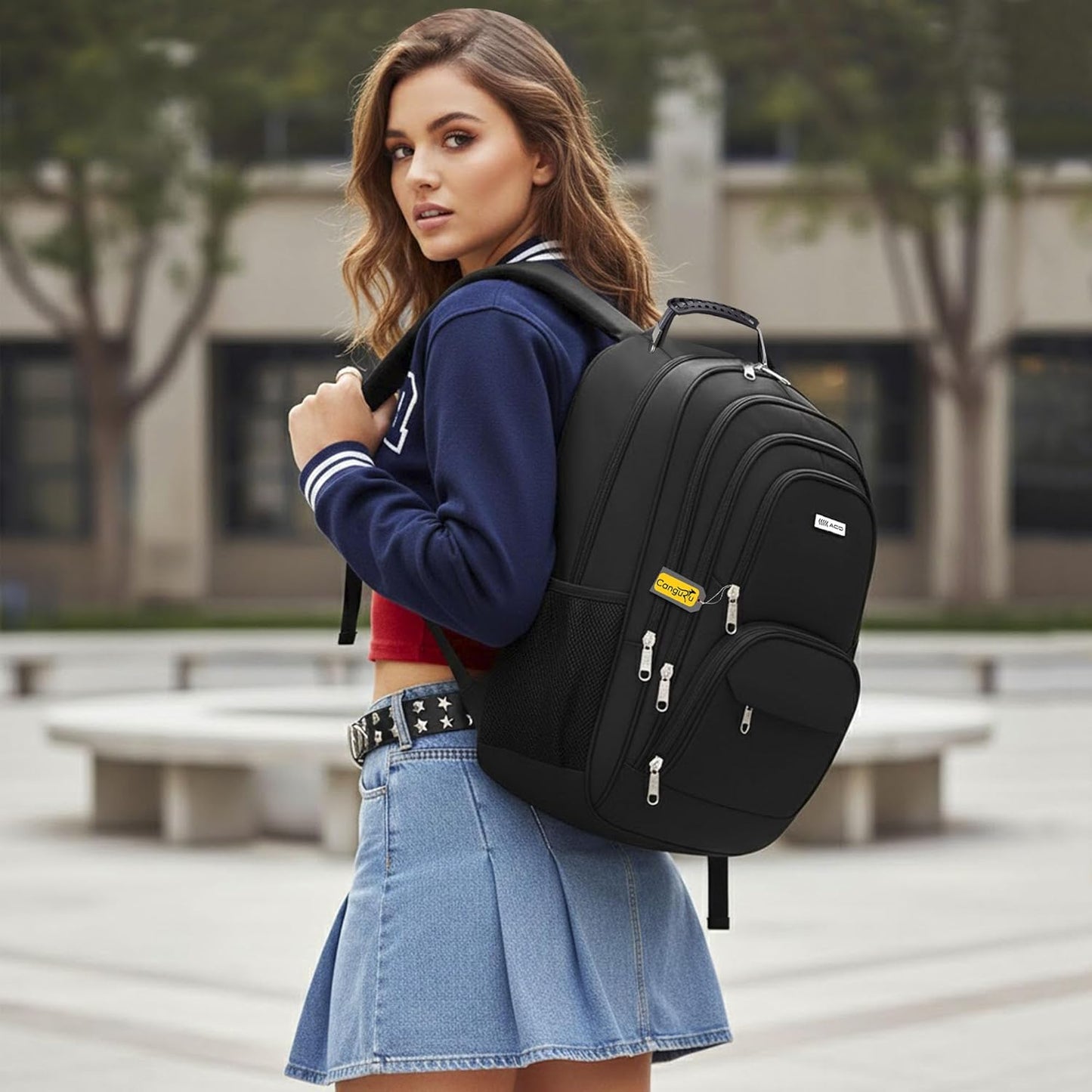 Mochila Masculina Feminina Saída USB e Fone Semi Impermeável Cabo de Aço Notebook Escola Faculdade Viagem