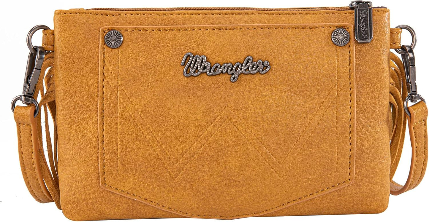 Bolsa tiracolo feminina Wrangler Clutch com franjas