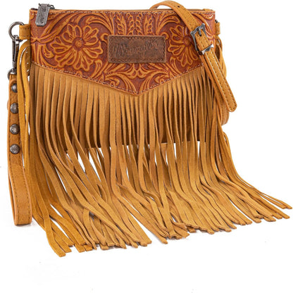 Bolsa tiracolo feminina Wrangler Clutch com franjas